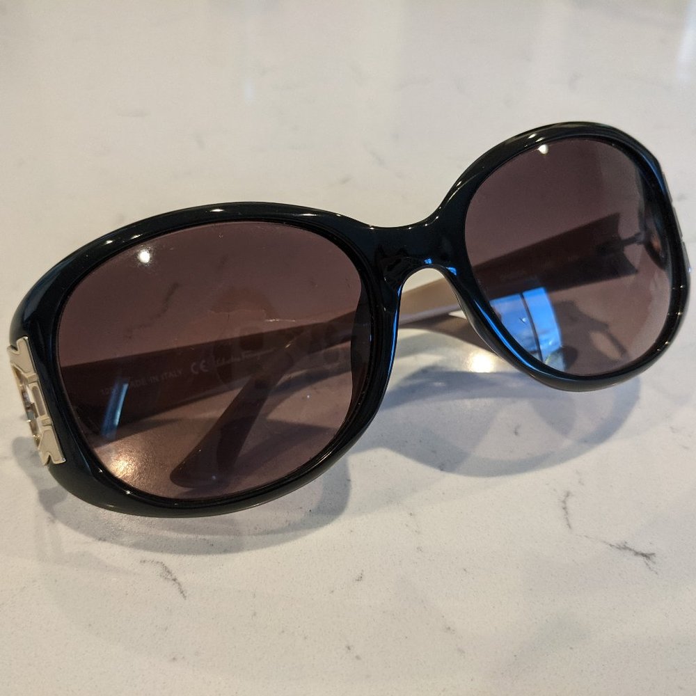 Salvatore Ferragamo Sunglasses - Black and Beige
